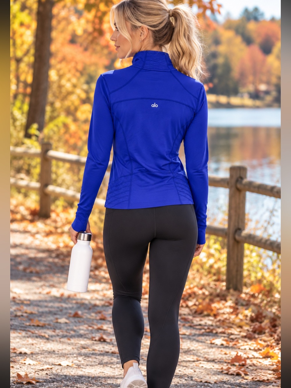 Alo Full Zip Jacket Women's blue size XS